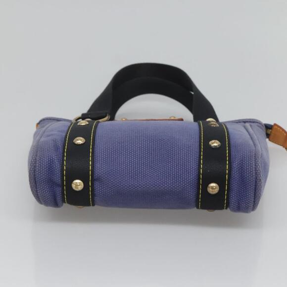 LOUIS VUITTON Antigua Cabas PM Tote Bag Canvas Blue Black M40090 - Picture 9 of 16